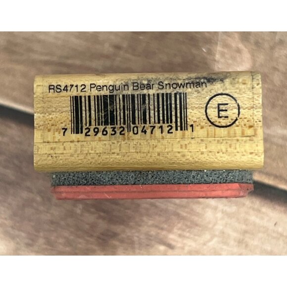 HAMPTON ART STAMPS RS4712 PENGUIN BEAR SNOWMAN RUBBER STAMP BY SIMPLY SHELLY - Picture 3 of 5